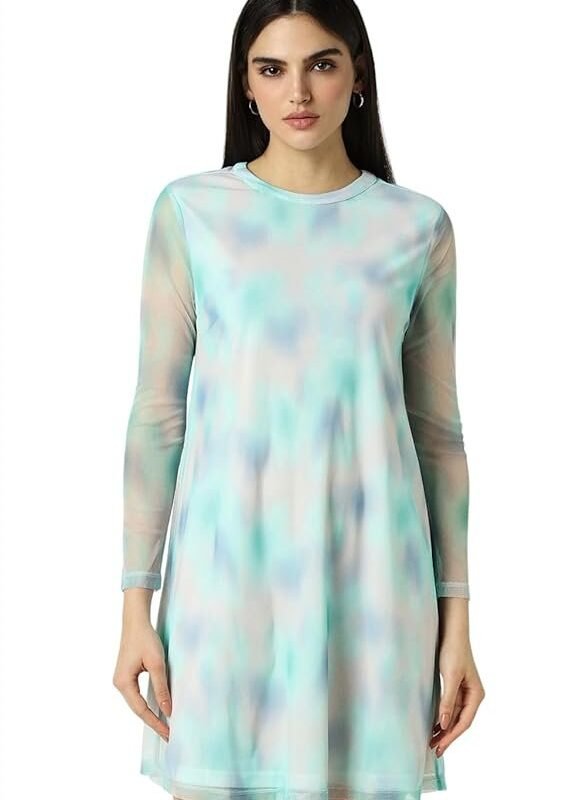 Van Heusen Women's Polyester Modern Mid-Thigh Length Dress