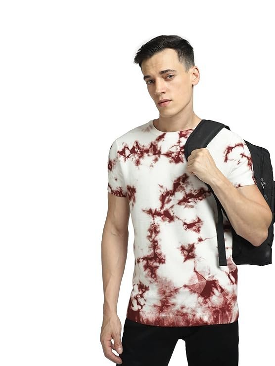 JACK & JONES Men's Printed Regular Fit Crew Neck T-Shirt