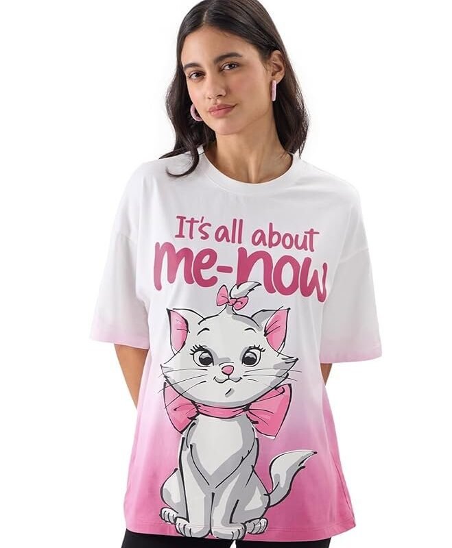 White Oversized T Shirts for Women T-Shirt Girls Cotton Casual