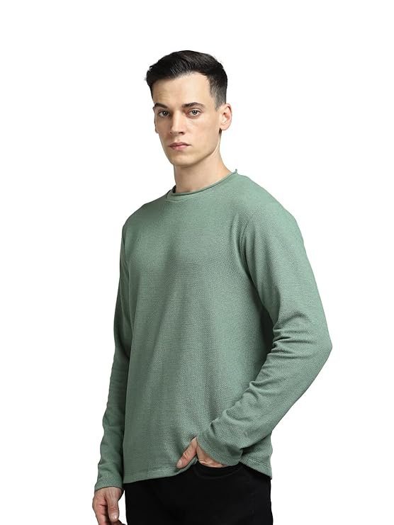 JACK & JONES Men's Cotton Solid Slim Fit T-Shirt - Image 4