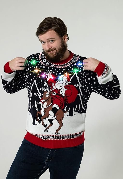 OFF THE RACK Unisex Women's Men's Christmas Jumper Funny Ugly Christmas Sweater Jumper for Christmas Knitted Jumper for Christmas Party Sweater - Image 3