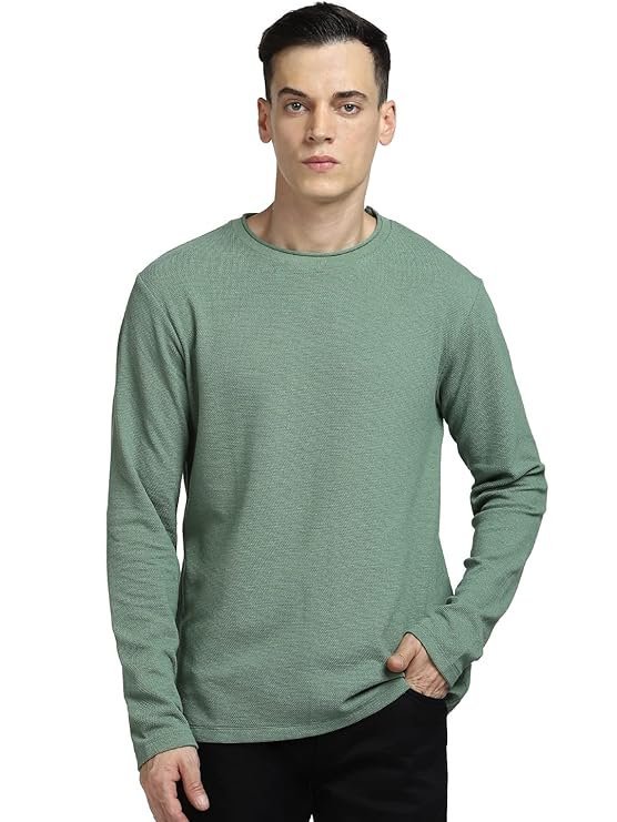 JACK & JONES Men's Cotton Solid Slim Fit T-Shirt - Image 5