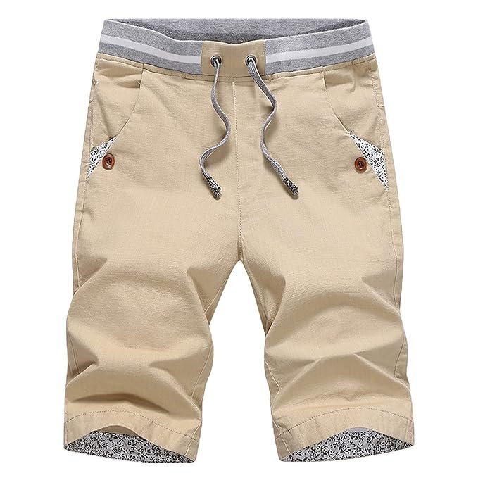 yayay Men's Shorts Summer Casual Baggy Shorts Fashionable Loose Pure Cotton Colour Shorts