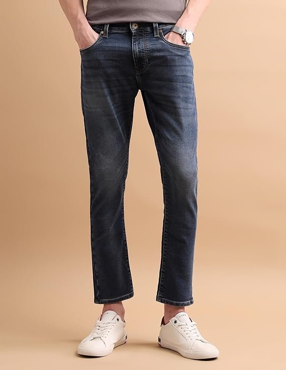 U.S. Polo Assn. Denim Co. Men's Cole Comfort Cropped Fit Blue Ultra Soft Jeans - Image 7