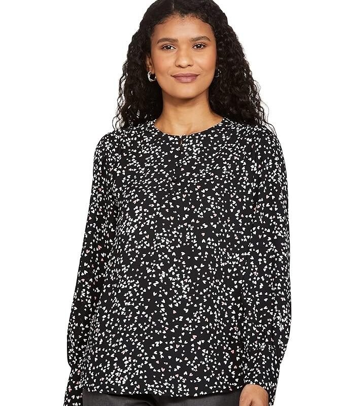 Marks & Spencer Womens Printed Polyester Round Neck Regular Fit Top
