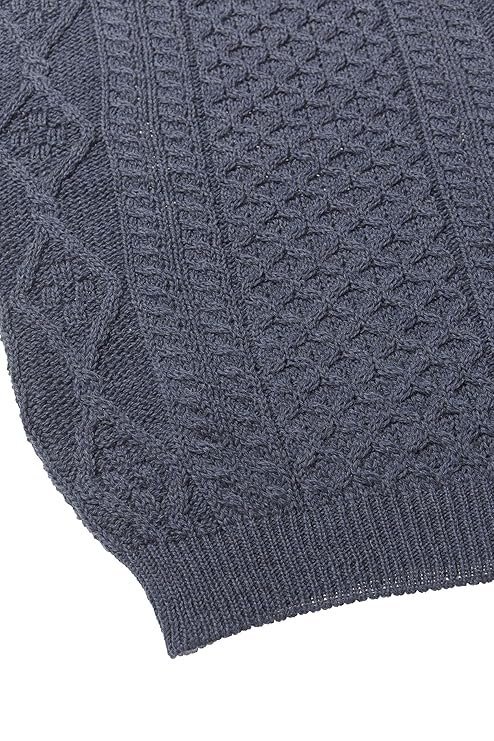 Aran Crafts Irish Soft Cable Knitted Crew Neck Sweater (100% Pure New Wool) - Image 3