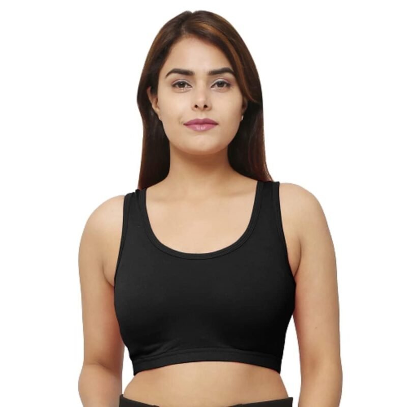 Facto Power Women's/Girl's Nylon Spandex Non-Padded & Non Wired Seamless, for Running, Athletics, Excercise, Gym (Suitable Upto 32)